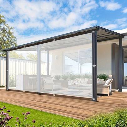 The Transparent Waterproof Canvas Strap Sealing Ring Is Very Suitable For Outdoor Garden Use. It Is Suitable For The Sunshade Of Camping Plants. It Is Suitable For Courtyard Sunshades And Has Good Rainproof Performance.