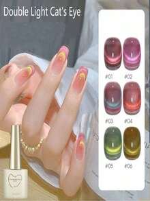 JIA SHANG RUI Jiashang Rui 12ML Dopamine Dual-Chromatic Cat Eye Gel Nail Polish, Includes Best-Selling Dual-Chromatic Pink & Blue Gel Nail Polish, 2025 New Versatile Shiny Nail Gel, Suitable For Nail Salons And DIY, A Gift For Girls - Multicolor - View 2