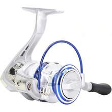 Keenso Carrete de Pesca Giratorio Carrete de Pesca de Metal, Carrete de Pesca Giratorio con Alta Velocidad 5.2:1 Relación de Engranaje para Caña de Mar - AL5000 - Ver 8