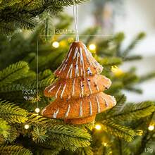 Adorno de casa/árbol/pastel de jengibre, decoración creativa para colgar en el árbol de Navidad, ideal para fiestas, celebraciones en casa o en la oficina. - Chocolate - Ver 6