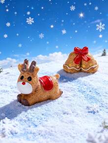 4件套圣诞姜饼人吊坠，树脂糖果装饰套装，DIY圣诞树装饰，圣诞吊坠，圣诞礼物，圣诞派对，家居装饰，精美礼盒 - 彩色 - 查看 11