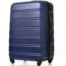 Hard-Shell Suitcase, Rolling Suitcase, Travel Suitcase, Hand Luggage 4 Wheels, ABS Material, 74.5*50.5*31.5, Black - Blue - View 5