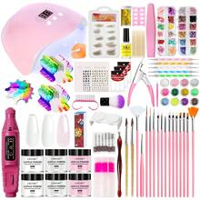 Acrylic Nail Powders & Liquids - Multicolor - View 1