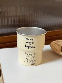 1个卡通小狗图案304不锈钢咖啡杯，也可作咖啡杯、茶杯、牛奶杯、露营杯使用。可爱小狗涂鸦旅行杯，不锈钢野餐杯，手持杯，便携耐用，适合露营、居家、办公使用，是馈赠亲友和节日送礼的理想之选。 - 米色 - 查看 13