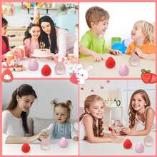 1 Pcs Handmade  Strawberry Squishy Toys - Super Soft Squishies Fidget Toys Squeeze For Kids And Adults, Includes Pink, Pink Glitters And Red Strawberries(3 Color Toys Assorted) - Đỏ - Xem 8