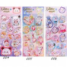 3D Animated Shaking Stickers, Water-Filled Non-Adhesive Stickers, Decorative Stickers For Scrapbooking, Small Gifts, Rewards, Shaking Stickers, Decorative Small Gifts - Multicolor - View 13