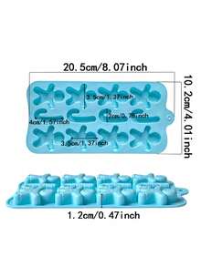 1pc, 12-Cavity Christmas Silicone Chocolate Candy Mold, Non-Stick Chocolate And Candy Mold, Small Baking Mold For Cake Decoration, Santa Claus, Snowman, Christmas Tree, Stocking - Multicolor - View 3