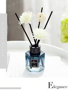6-Piece Set (1 Fragrance Bottle + 3 Black Fiber Sticks + 2 White Flower Stems) Flameless Home Fragrance Kit, Long-Lasting Scent, Suitable For Bedroom, Bathroom And Living Room, Can Be Used For Aromatherapy, Air Freshening, Diffusing, Gifting And Home Decor - Various Scents - View 7