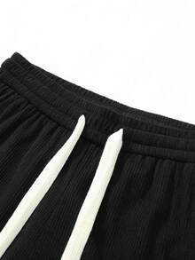 2pcs/Set Plus Size Men's Corduroy Straight Leg Pants, Casual Solid Color Loose Fit Trousers, & Versatile For Spring & Autumn - Multicolor - View 3