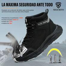 SEGURITO Zapatos de  con Punta de Acero para Hombre, Mujer Anti Deslizante Calzado de Trabajo, Anti Aplastamiento Comodos Zapatos de Acero, Ideal para Industria Construcción - 24,0 centímetros - Ver 4