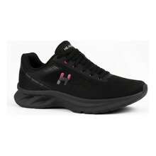 Women's Orthopedic Tennis Shoes For Walking, Gym, Running, And Training - 黑色和粉紅色 - 查看 7