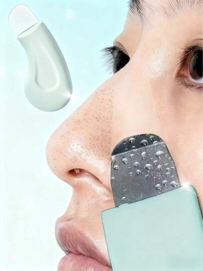 Herramienta para eliminar puntos negros - Limpiador facial suave para puntos negros, cepillo de cuidado de la piel sin electricidad con superficie texturizada, mango de color verde claro, fácil de sujetar, accesorio para limpieza de poros, regalo perfecto para amantes de la belleza, nueva construcción resistente y duradera