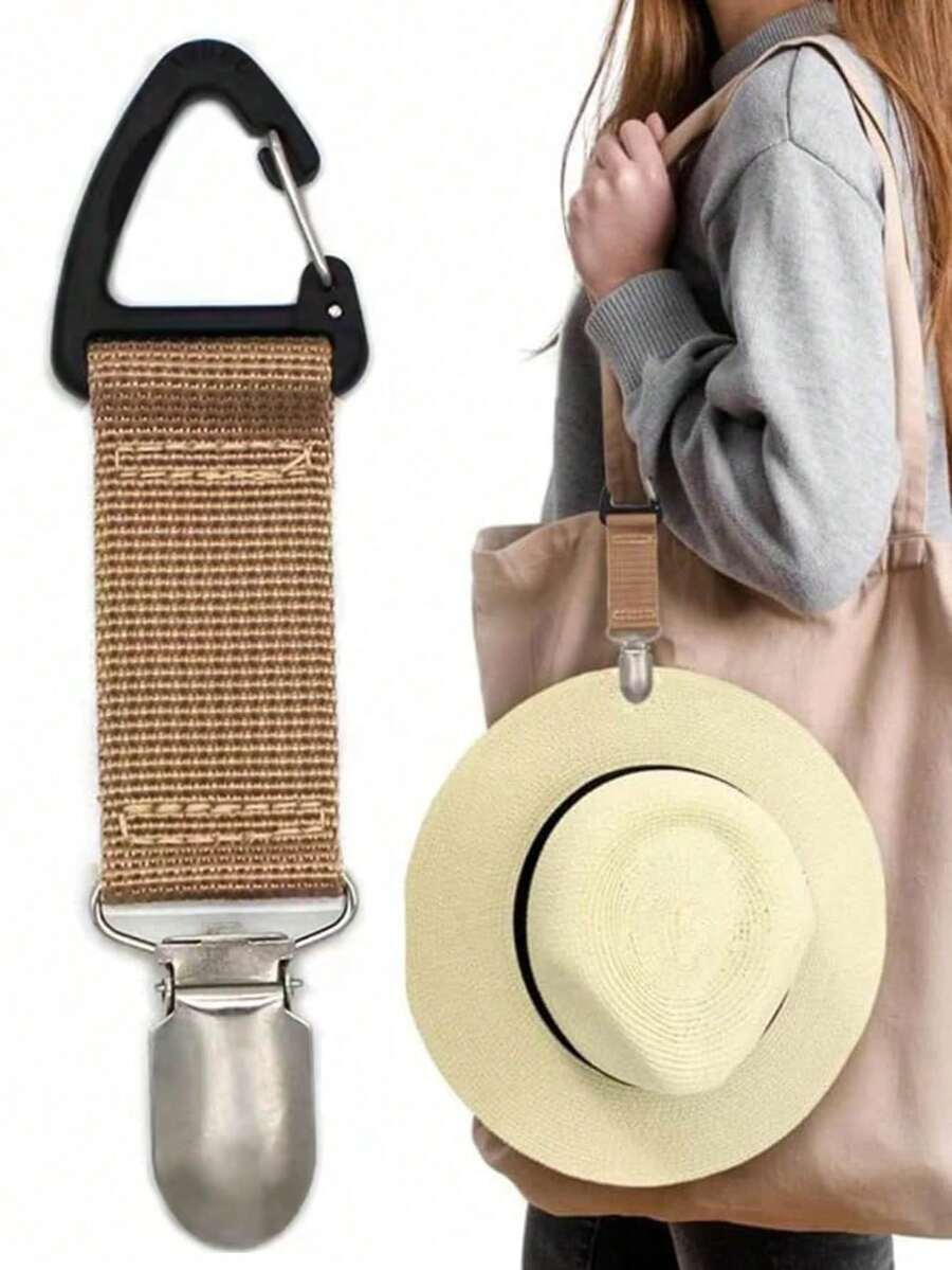 Stylish, Simple, And Convenient New Outdoor Travel Straw Hat Clip, A Portable Hat Companion, Bag Clip, And Multi-Purpose Outdoor Storage Clip. This Travel Hat Clip Attaches To Bags, Handbags, Backpacks, And Luggage. It's Perfect For Outdoor Travel, Beach Hats, And Accessories. It's Also A Practical School Accessory And Back-To-School Supplies. - Multicolor - View 1