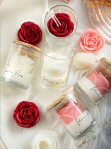 玫瑰香氛蜡烛，适合浪漫晚餐、婚礼、家居装饰、高端摄影道具、情人节礼物、新年礼物、卧室香氛蜡烛，为生活增添色彩 - 彩色 - 查看 10