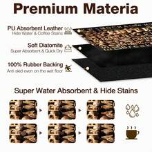 Dish Drying Mat For For Kitchen Counter-Coffee Bar Mat Accessories Fit Under Espresso Machine Maker, Super Absorbent Hide Stain Quick Dry Mat Non-Slip Dish Rack