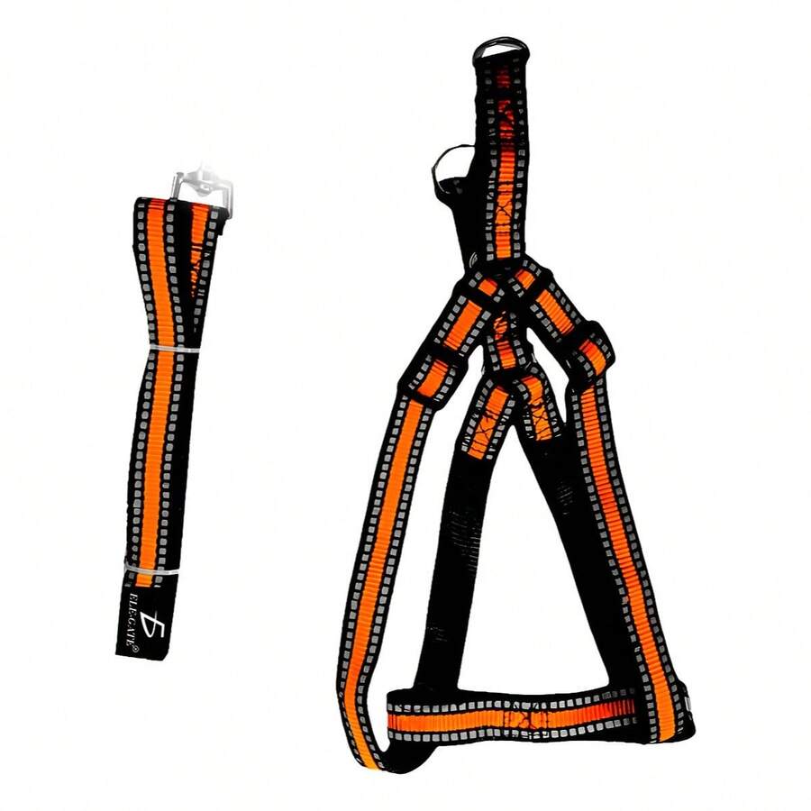 Arnes Correa Suave Ajustable Reflectante Mascotas Pequeñas - Naranja - Ver 1