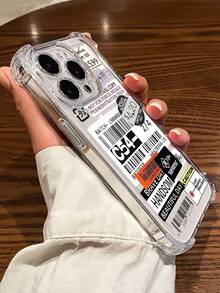 1pc Transparent Anti-Fall TPU Phone Case Compatible With IPhone 17/16 Pro Max, 15 Plus, 11, 15 Pro Max, 14 Pro Max / Galaxy S25 Ultra, SAM A16/X6A, X7B, X8B Protective Cover - Clear - View 4