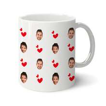 One Piece Custom Face Mugs, Personalized Photo Coffee Mugs, Personalized Baby And Pet Face Mugs, High Quality Mugs With Different Mug Colors Available, Suitable For Valentine's Day, Wedding Anniversaries, Graduation, Birthdays, Children's Day, Father's Day, Graduation Gifts, Multi-Functional, Ornamental, Anti-Mold, Reusable, Easy To Clean, Adorable, High-Quality, Cute, Modern, Custom, Personalized, Unique, Ideal Gifts For Him, Ideal Gifts For Kids, Bathroom, Living Room, Bedroom, Office, Tea Room, School, Home,Delicate Romance