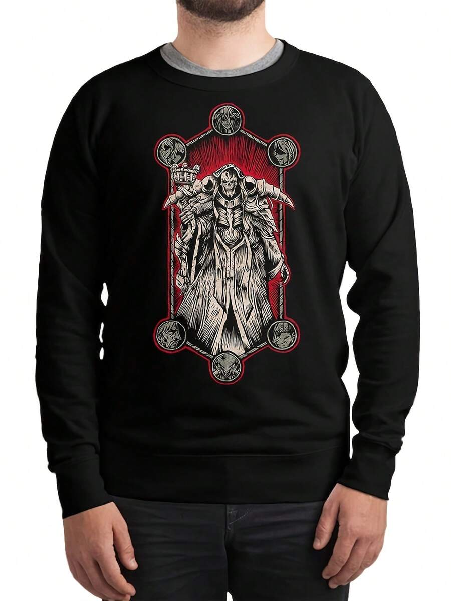 Overlord Ainz Ooal Gown Anime Sweatshirt And Hoodie, Uni Sizes (Met-115),Autumn/Winter Hoodie Autumn Set - 款式30 - 查看 1