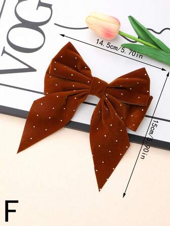 1pc Fashionable Large Red Bow Hair Clip, Suitable For Daily Wear And Christmas, Claw Clips, Hair Claws, Hair Slide, Hair Barrettes