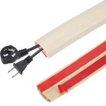 1pc 2M/78.74in PVC Floor Cable Concealer - Heavy Duty Anti-Trip Cable Protector For Home/Office/Gym - Easy Install Floor Cable Management, Cut To Fit Length