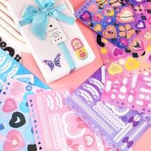 3500Pcs Korean Stickers For Kpop Photocards Decor Stickers Book Aesthetic  Sticker Glitter Butterfly Sweetheart Ribbon Flower Alphabet Cute Scrapbook Sticker For DIY Card Art Crafts 60-Page - Tờ Aa-60 - Xem 6