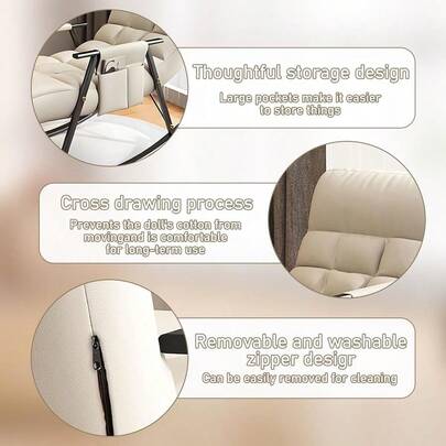 Lazy Back Chair,Leisure Soft Rocking Chair,5 Speed Height Adjustable Leisure Chair,Lazy Sofa Rocking Chair For Re...