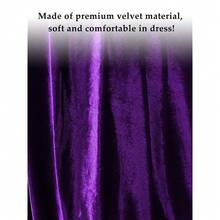 Unisex Adult Black Witch Cape Full Length Hooded Robe Cloak Halloween Dress Up Parties{"Color_name":"Purple-1"} - 紫色的 - 查看 7
