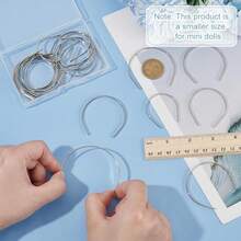 FINGERINSPIRE 24 Pack Dolls Hair Hoop-8inch BJD Hair Accessories Making, Hairbands Hair Hoops, Silver Plain Blank Hard Metal Headbands Hair Bands Clasps Tiara Accessories QDI7 - 1 - Xem 2