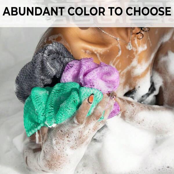 Net Sponge Authentic With Knots - Afroscrub Exfoliating Net Sponge For Body Scrubber Exfoliator - Real African Bat...