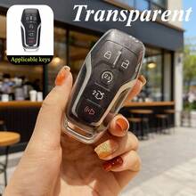 1 pieza Funda protectora de TPU para llave de coche apta para Fusion, Mustang, F150, Edge, Explorer, accesorios de automóvil sin llave - Multicolor - Ver 7