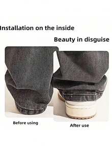 Shorten The Pants Legs With Invisible Fixing Clips, Prevent Dragging At The Pant Legs, Hide The Buckle Leg Closure Device Without Seams, And Prevent The Pants Legs From Dragging On The Ground With Rolled Edge Buckles - Khuy măng sét nam - Xem 2