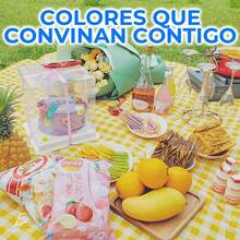 Mantel Tapa Impermeable Picnic Camping Portátil Samsier - Rojo - Ver 7