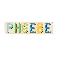 Personalized Name Puzzle, Baby Name Puzzle, Boy Or Girl Early Educational Toy, 3D Letter Puzzle Toy, Wooden Letter Puzzle, Baby 1st Birthday Gift, Wooden Puzzle, Personalized Gift, Birthday Gift, Customized Wooden Puzzle Toy, Anniversary Gift, Building Block Gift Set - Striped With Base Plate - View 9