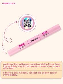 10ml Eyelash Glue Set (Tweezers And Brush) - 2 Bottles Of Cluster Eyelash Adhesive, Suitable For DIY Individual Eyelash Extension, Long-Lasting Waterproof Eyelash Extension Kit - Pink - View 4