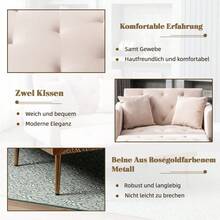 Modern Style Armchair, Reclining Armchair With Adjustable Backrest, Folding Sofa Chair, Suitable For Living Room, Bedroom, Study Room (Contains Iron) - Beige + Velvet + Foam - View 6