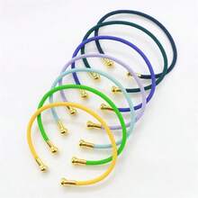 C-Shaped Elastic Adjustable Screw Open 3mm Bangle, Fashionable European & American Style, Suitable For Beads, DIY Bracelets & Jewelry - Woven Elastic Bracelet - View 1