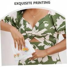 3piezas Pauelo Estampado De Algodn Para Mujer Floral Pauelos Para Bodas y Ocasiones Especiales Uso - inicial - Ver 4