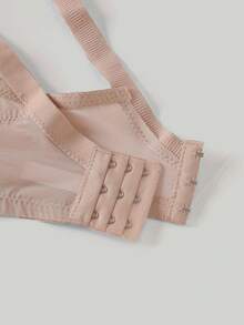 4pcs/Set Women's Full Coverage Lace Wireless Bras, Sexy Breathable Thin Padded Bras For Large Bust