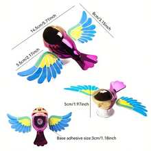 Wind - Powered Flapping Bird Ornament | Stick - On Car Rearview Mirror / Bicycle Decor | Cute Moving Wings Accessory - Nhiều màu - Xem 8