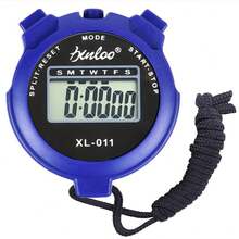 1个数字秒表计时器，双线秒表计时器，专业裁判训练健身器材防水电子表 XL-011，数字显示秒表运动健身跑步田径训练秒表 [随机标志] - 藍色 - 查看 9