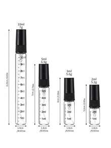 Chai xịt nước hoa mini 2/3/5/10ml - Nhỏ gọn & trong suốt, có thể nạp lại, bình xịt nước hoa du lịch có vạch chia, tiện lợi bỏ vào ví, thích hợp đựng nước hoa & mẫu mỹ phẩm | Bình xịt tinh dầu cầm tay chống rò rỉ với vòi phun sương mịn - Nhiều màu - Xem 8