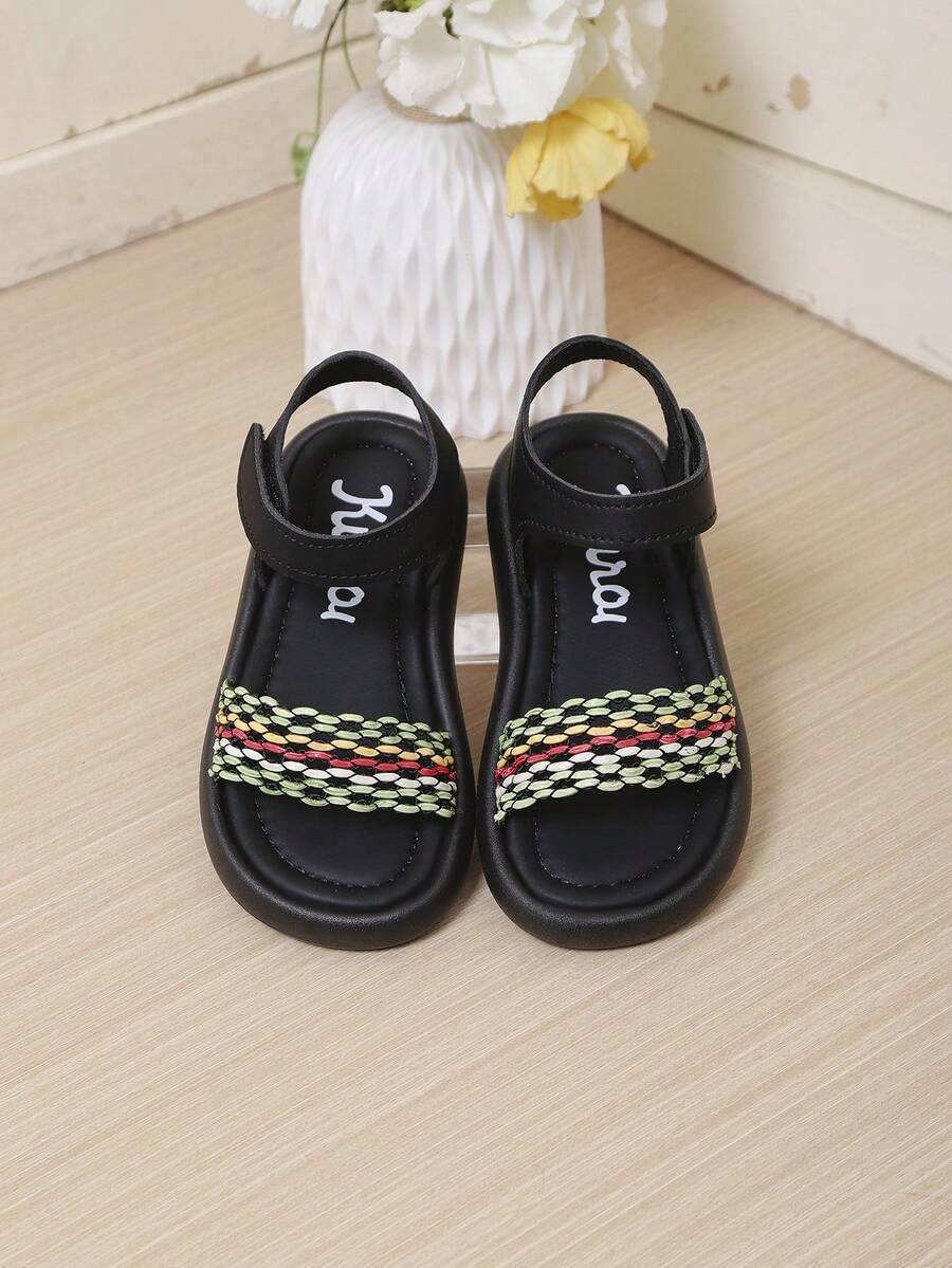 1 Pair New Colorful Design Soft Bottom Casual Outdoor Sandals For Toddlers & Infants - Multicolor - View 1