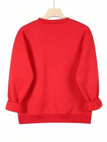 Hoodies For Women2025Women's "STRONGER Than The Storm" Motivational Crew Neck Sweatshirt - Vibrant Green Casual Pullover With Heart Accents, Cozy Fall - 紅色 - 查看 2
