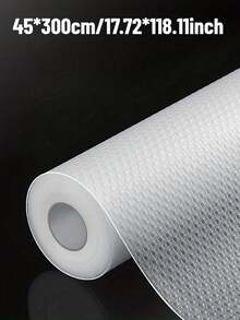 1 rulle halkfri vattentät lådmatta - Multifunktionell EVA-hylla och lådunderlägg för kök, badrum, skrivbord, kylskåp - Tvättbar, olje- och fläckbeständig, ingen kantvärme, lätt att klippa för att passa, köksorganisatör, elegant design, slät yta