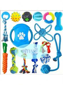 2/4/6pcs Pet Toy Set, Cute Durable Dog Toys, Dog , Ball, Rope Toy, Dog Boredom Relief Interactive Toys, Dog Gift (Random Style & Color) - Multicolor - View 13