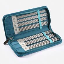 35pcs Stainless Steel Crochet Hook Set With Blue Nylon Case - Ideal Knitting Tool Kit For Sewing Enthusiasts, All Seasons DIY - Perfect Gift For Mom - Multicolor - View 10