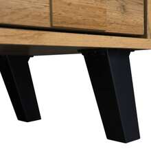 Modern TV Unit With 2 Doors And 2 Open Compartments – 160.5 X 35.5 X 45 Cm - Wood Color - View 10