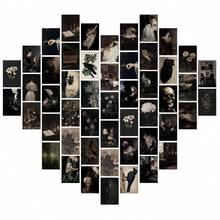 50 件深色风格墙面艺术、哥特式家居装饰、哥特式房间装饰、深色墙面装饰美学图片、巫术拼贴套装、万圣节卧室装饰乙烯基贴花、卧室装饰、房间装饰品、万圣节装饰、秋季装饰、教室装饰、可移除贴纸、海报、贴纸、墙面艺术、春季装饰物品，让您的家焕然一新，Rama 装饰贴纸礼物生日毕业