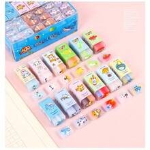 5/10/15pcs Random Creative Cartoon Erasers, Easy To Clean And Not Easy To Tear, Soft And Durable, Not Easy To Break, Paintable Erasers, Cute Sandwich-Shaped Stationery Suitable For Art Students